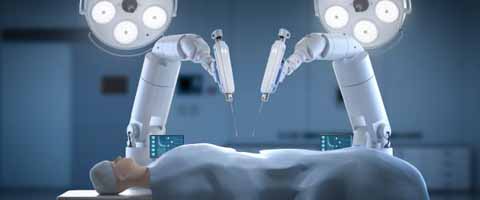 AI Automation of Hospitals - robot performing surgery